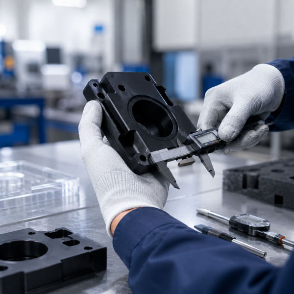 Contrôle de pièces plastiques usinées par Favre Technics