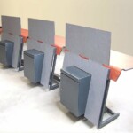 Mobilier technique pour salle de contrôle, compact HPL postformé. Mobilier technique pour salle de contrôle, compact HPL postformé.