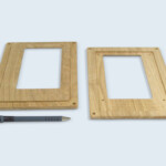 Cadre en chêne massif. Usinage recto-verso. Cadre en chêne massif. Usinage recto-verso.