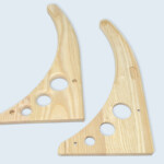 Joues en bois pour appareil paramédical. Joues en bois pour appareil paramédical.