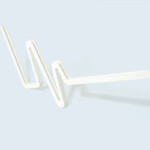 Pièce de luminaire en MDF laqué blanc (525x20x360 mm). Pièce de luminaire en MDF laqué blanc (525x20x360 mm).