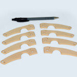 Habillage manche couteau en hêtre massif, usinage haute-précision. Habillage manche couteau en hêtre massif, usinage haute-précision.