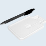 Semelle technique usinée en compact HPL noyau blanc. Semelle technique usinée en compact HPL noyau blanc.