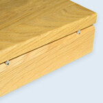 Boîte bois détail – Charnières cylindriques