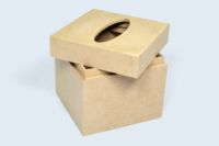 Carcasse bois pour boîte à mouchoirs, réalisée en folding bois.