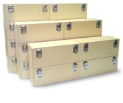 Coffrets bois renforcés pour la protection de l'outillage et de l'instrumentation.