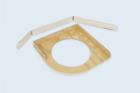 Support de ballon en CP hêtre, réalisation de la ceinture en folding.